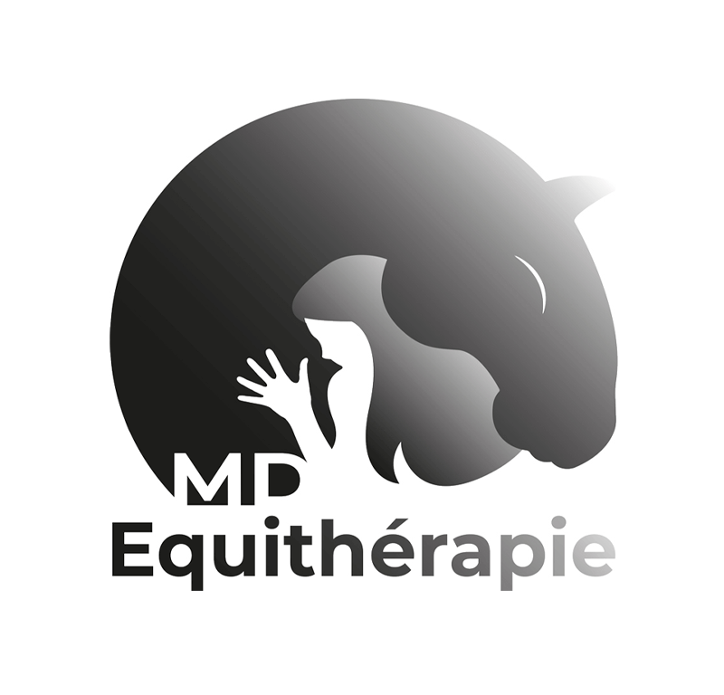 Logos md-équithérapie, créés par Thomas Sanson